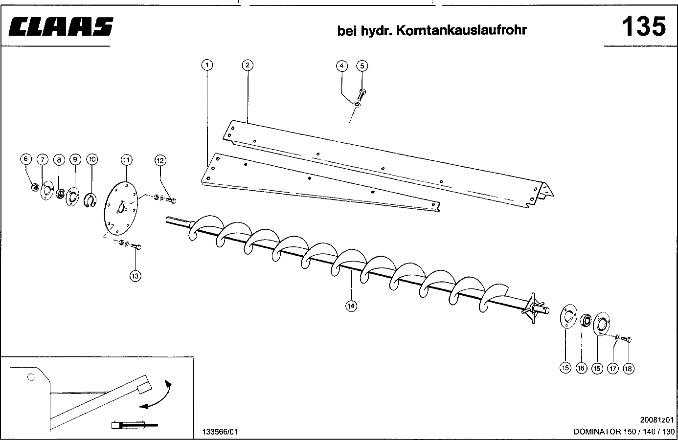 DOMINATOR - KORNTANKENTLEERUNG, FгRDERSCHNECKE