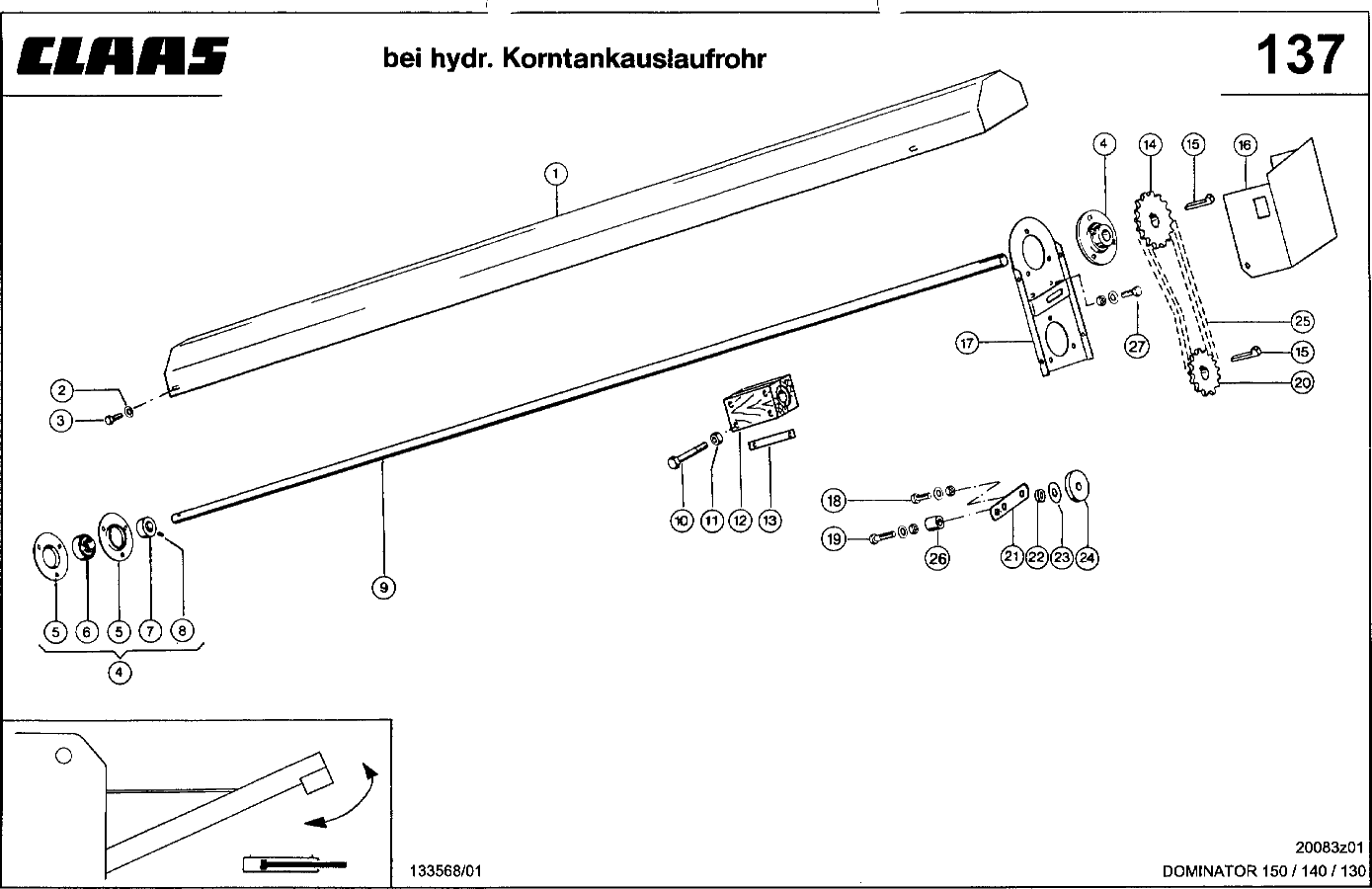 DOMINATOR - KORNTANKENTLEERUNG, WELLE