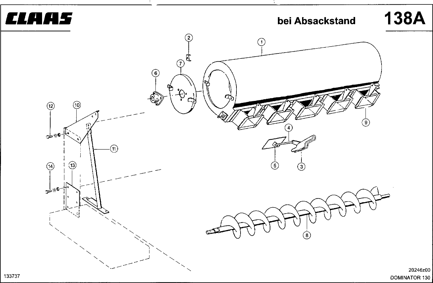 DOMINATOR - AUSLAUFZYLINDER; ABSACKSTAND