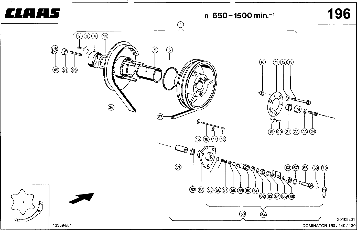 DOMINATOR - TROMMELREGELTRIEB (N = 650-1500 MIN.-1)