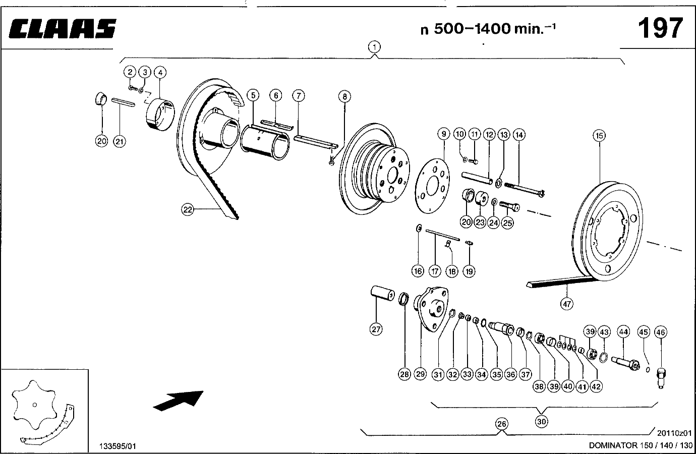 DOMINATOR - TROMMELREGELTRIEB (N = 500-1400 MIN.-1)