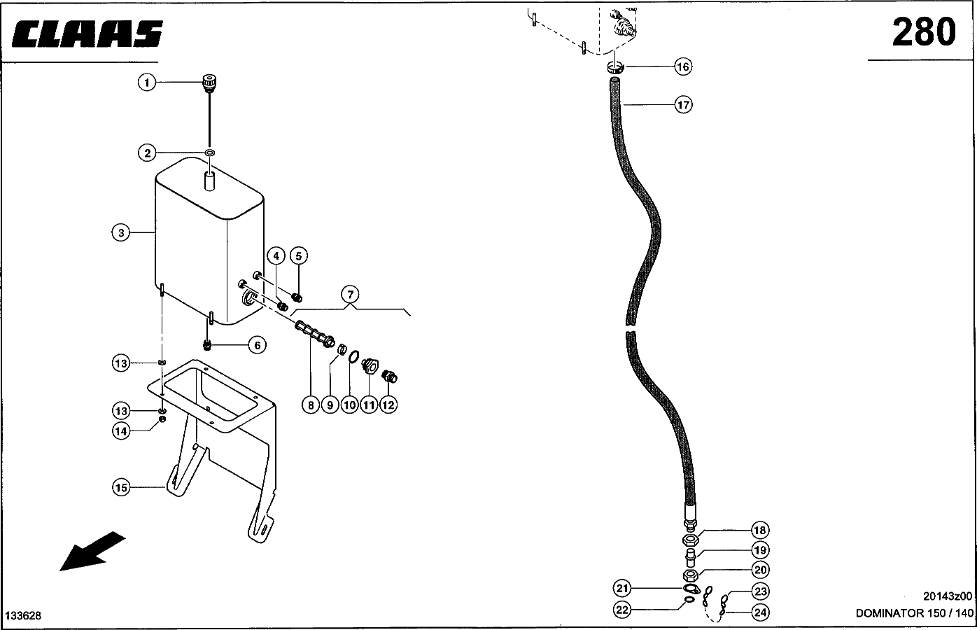 DOMINATOR - HYDRAULIKTANK-OELABLASSCHLAUCH