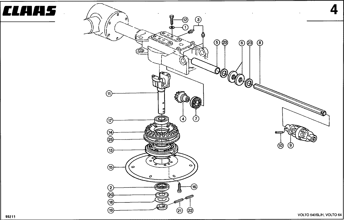 VOLTO - ANTRIEB-MITTELARM VOLTO 640 SL/H, 64