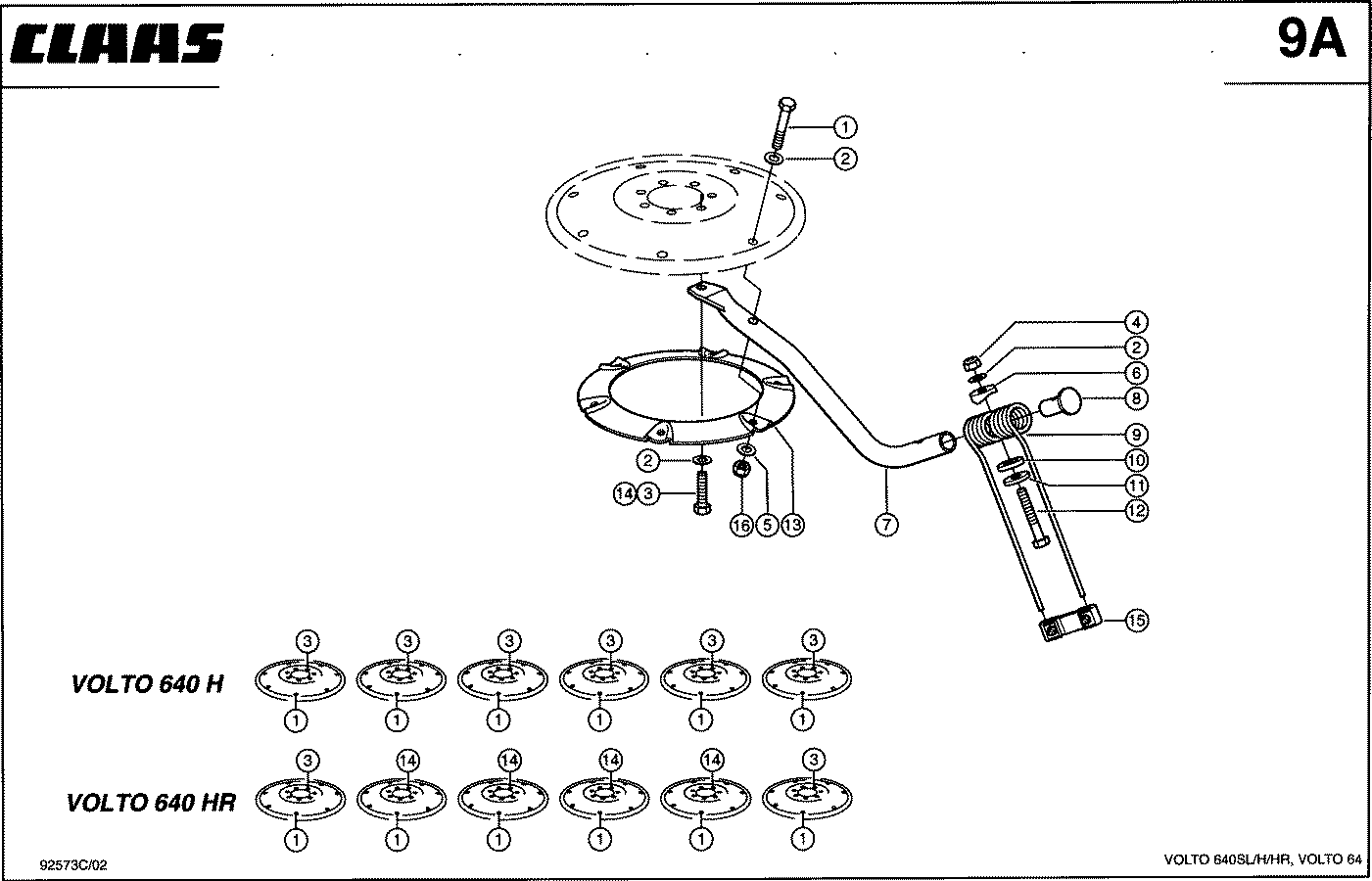 VOLTO - ZINKENTRAEGER / FEDERZINKEN D=9,5MM