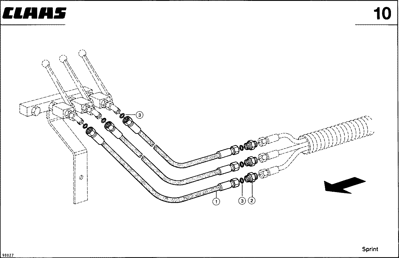 SPRINT - HYDR.SCHLAUCHVERLAENGERUNG MB-TRAC VAR.5