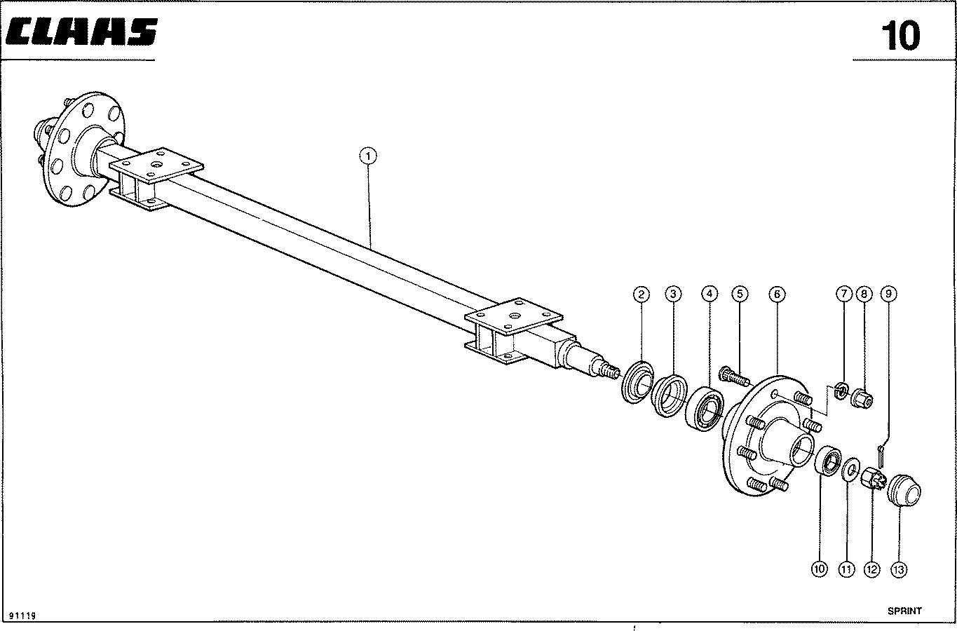 SPRINT - ХОДОВАЯ ОСЬ 11T ВАР. 6188