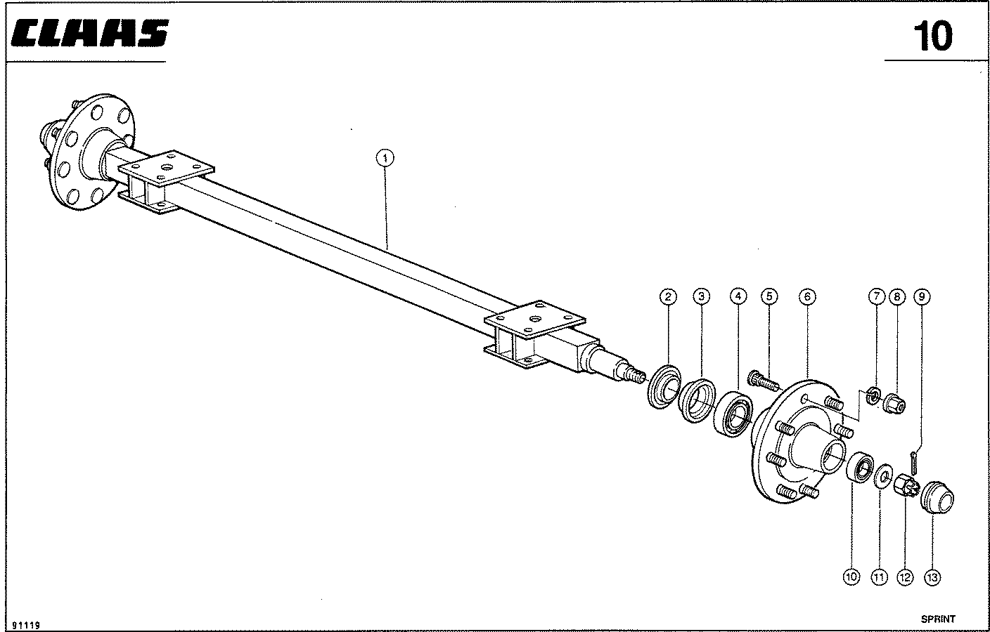 SPRINT - ХОДОВАЯ ОСЬ ВАР.6188 11T