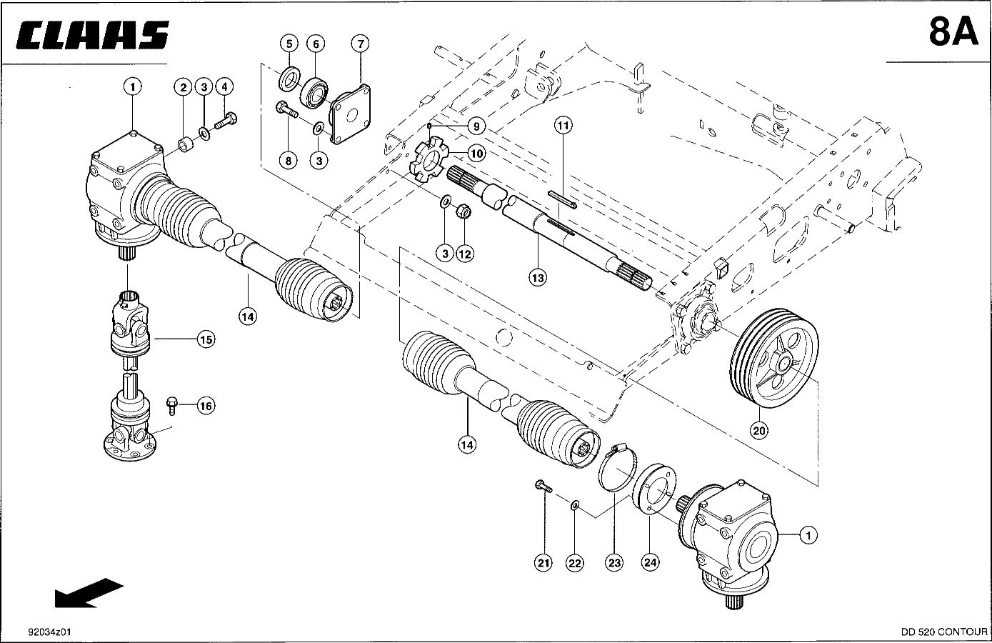 ЖАТКИ ТРАВЯНЫЕ - MAEHANTRIEB DD 520 CONTOUR
