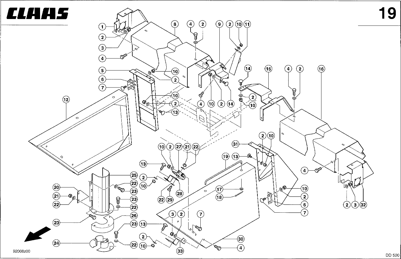 ЖАТКИ ТРАВЯНЫЕ - SCHUTZEINRICHTUNG DD 520