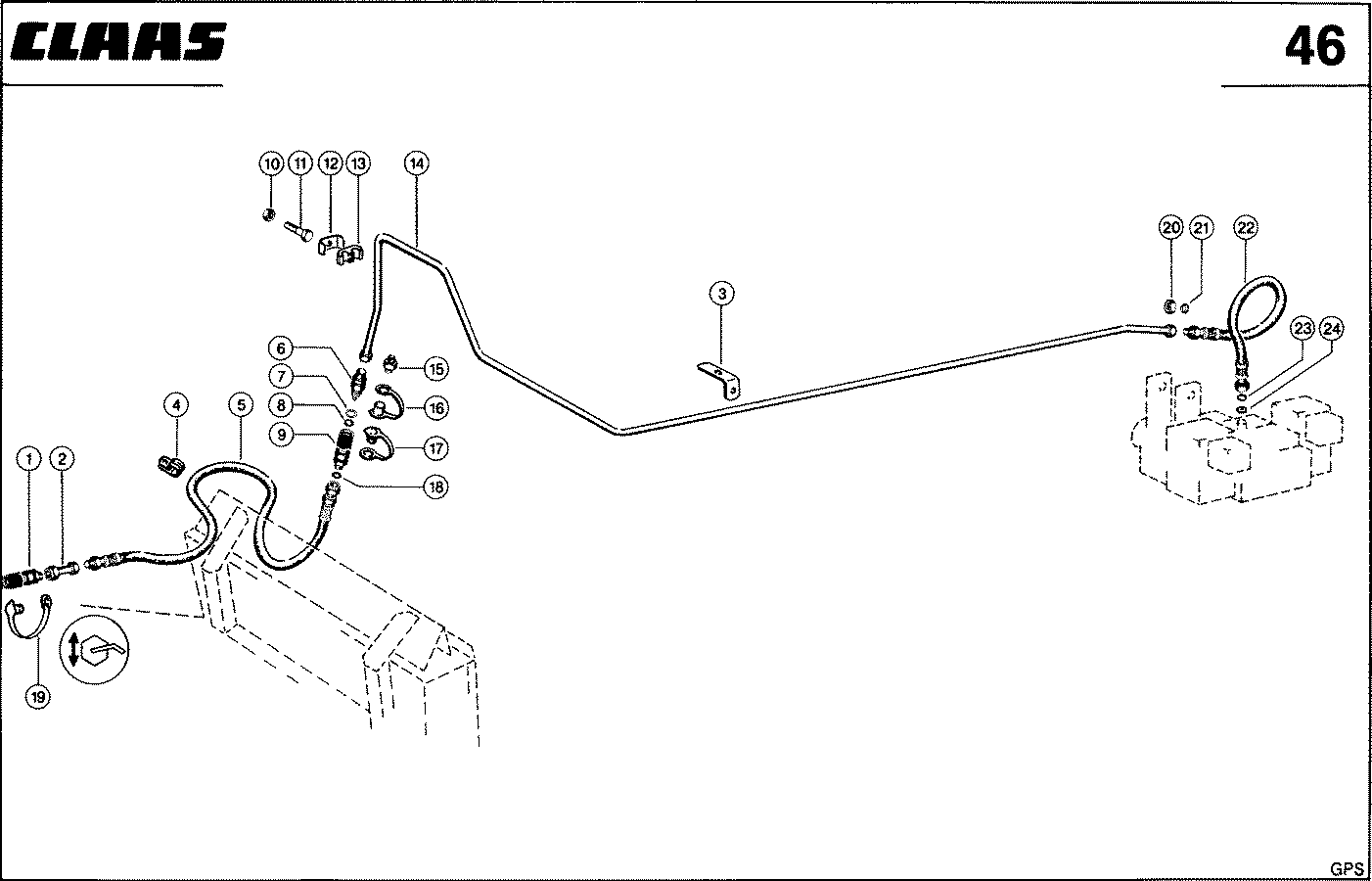 АДАПТЕР GPS - HYDRAULIKLEITUNGEN, HASPEL-HOEHENVERSTE