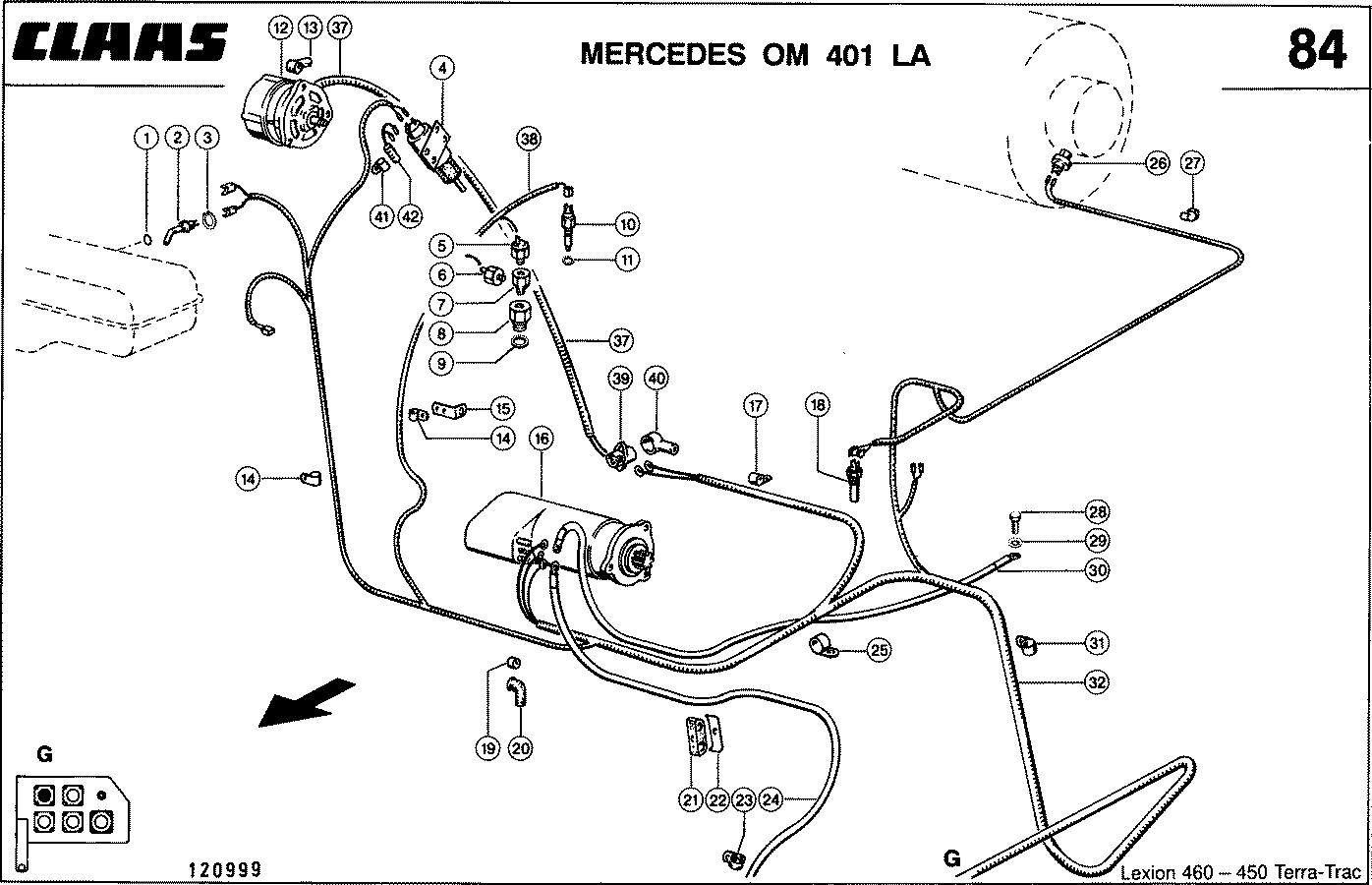 LEXION - ЭЛЕКТРИКА ДВИГАТЕЛЯ, MERCEDES OM 401 LA