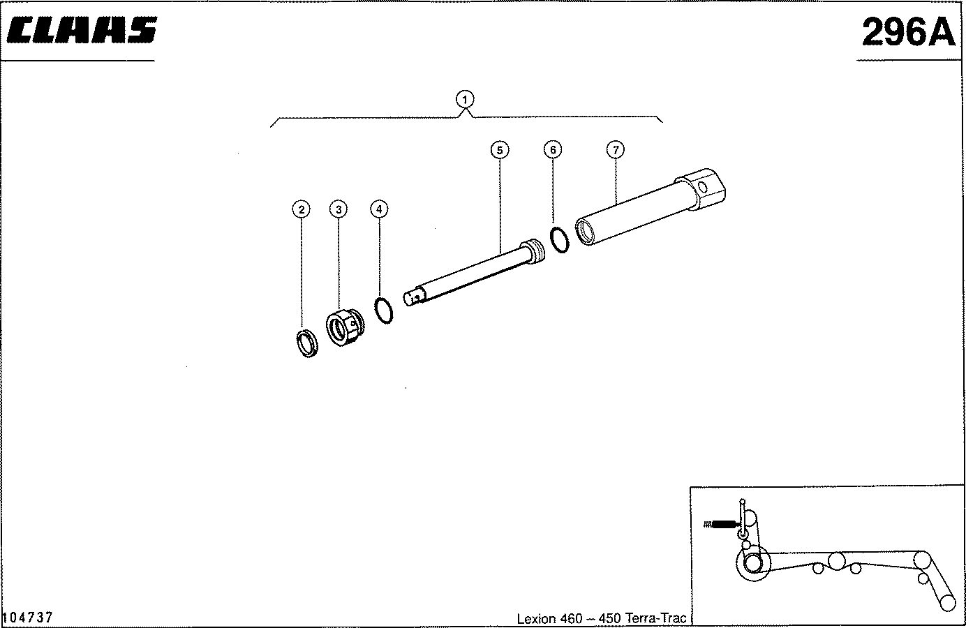 LEXION - HYDRAULIKZYLINDER; STROHHAECKSLER EIN /