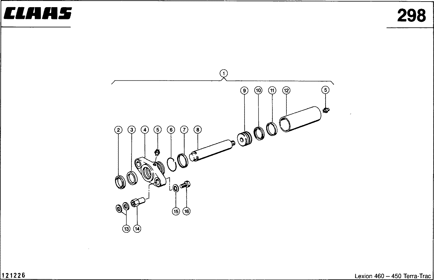 LEXION - HYDRAULIKZYLINDER; SCHNEIDWERKFEDER-VER