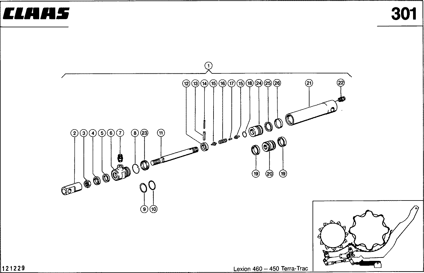 LEXION - HYDRAULIKZYLINDER; KORBVERSTELLUNG, LIN