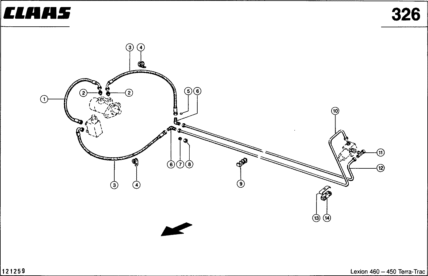LEXION - HYDRAULIKLEITUNGEN; EINZUGS-REVERSIERUN