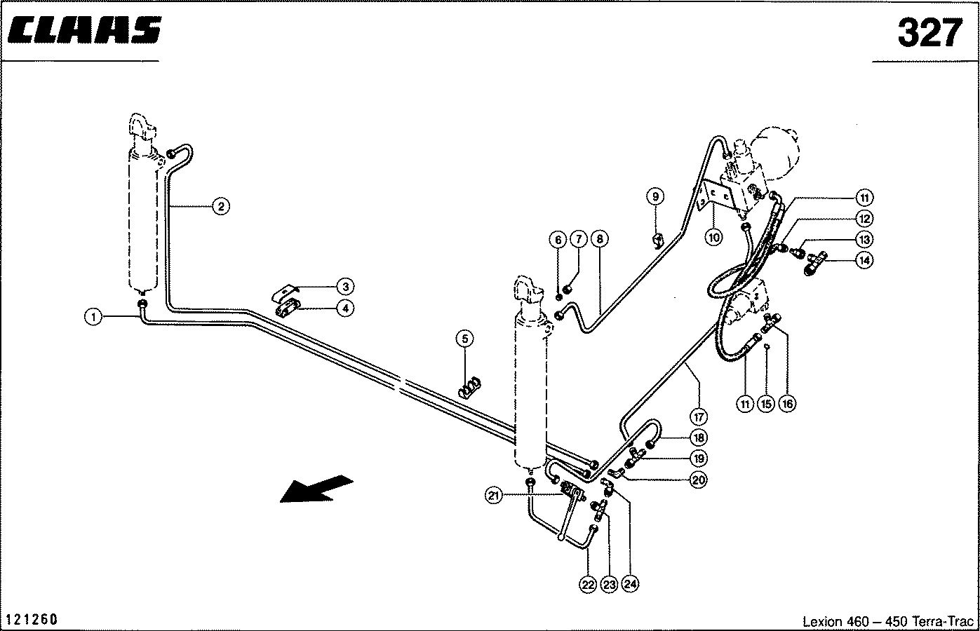 LEXION - HYDRAULIKLEITUNGEN; SCHNEIDWERK-QUERANP