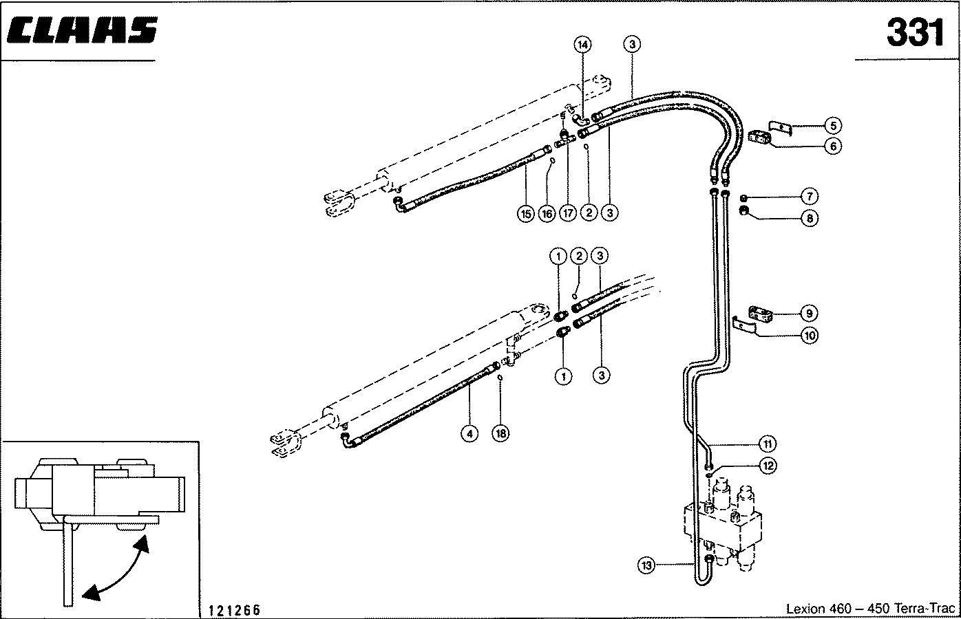 LEXION - HYDRAULIKLEITUNGEN; SCHWENKEN KORNT.AUS