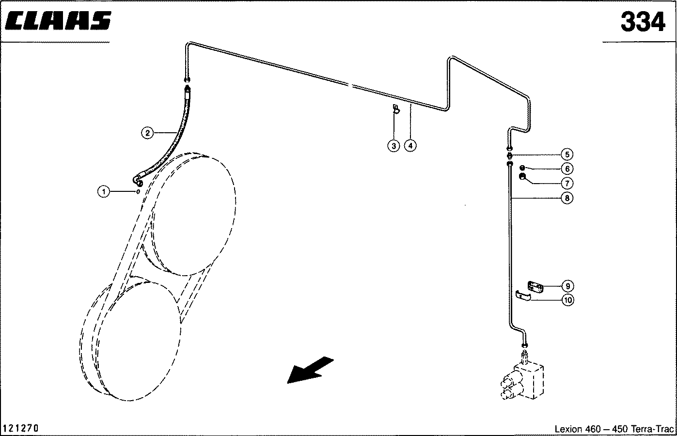 LEXION - HYDRAULIKLEITUNGEN; DRESCHTROMMEL-REGEL