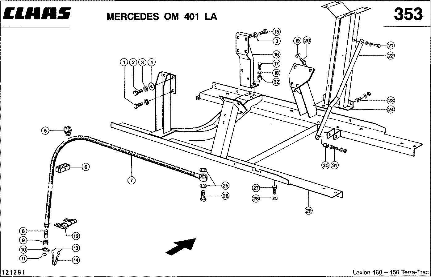 LEXION - MERCEDES OM 401 LA; KONSOLE, OELABLASSC