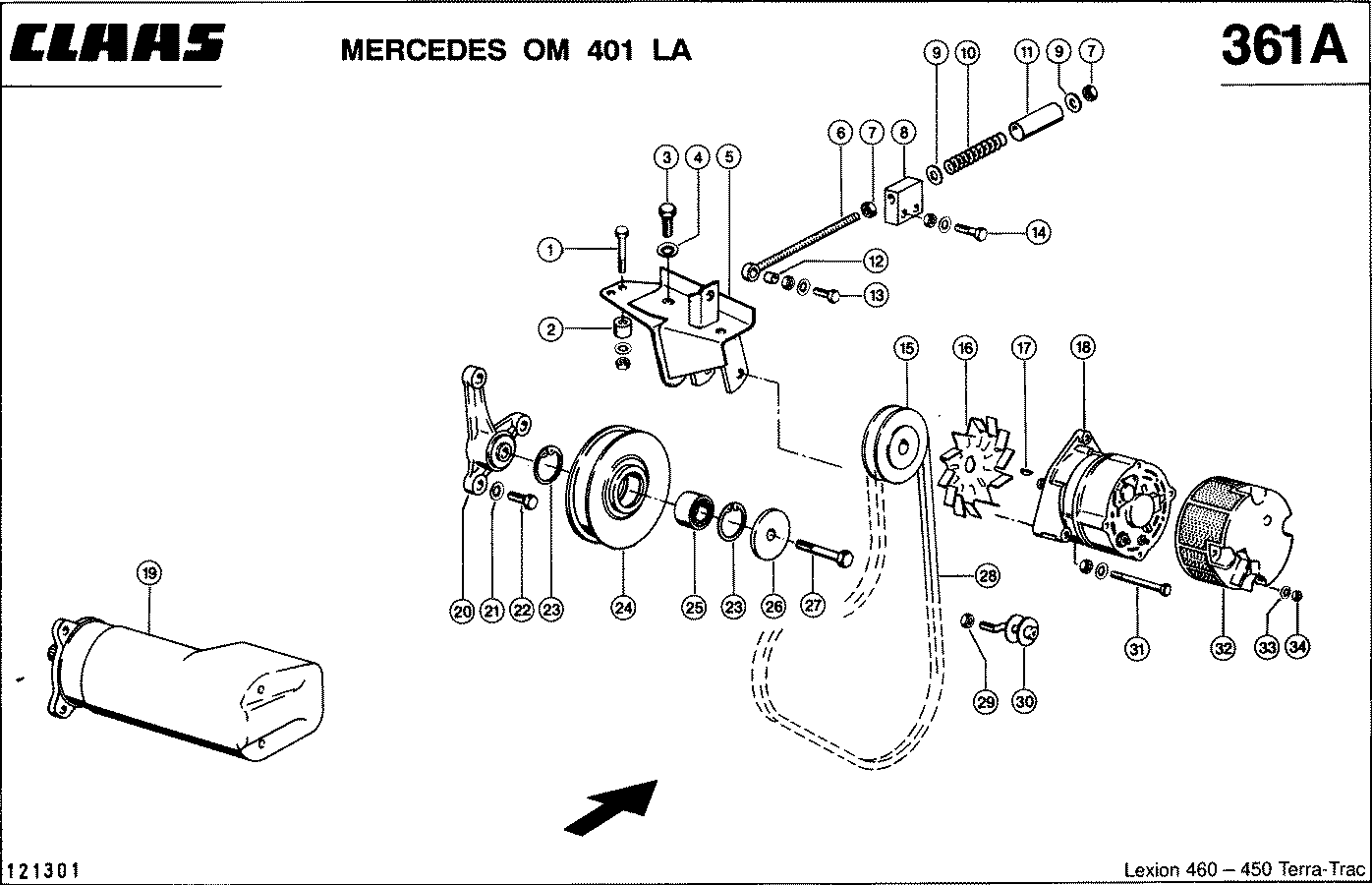 LEXION - MERCEDES OM 401 LA; LICHTMASCHINE, ANLA