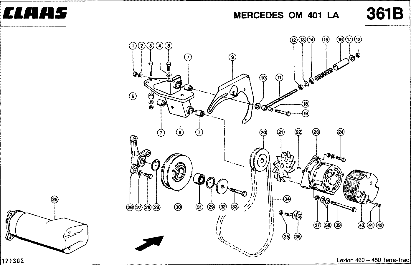 LEXION - MERCEDES OM 401 LA; LICHTMASCHINE, ANLA
