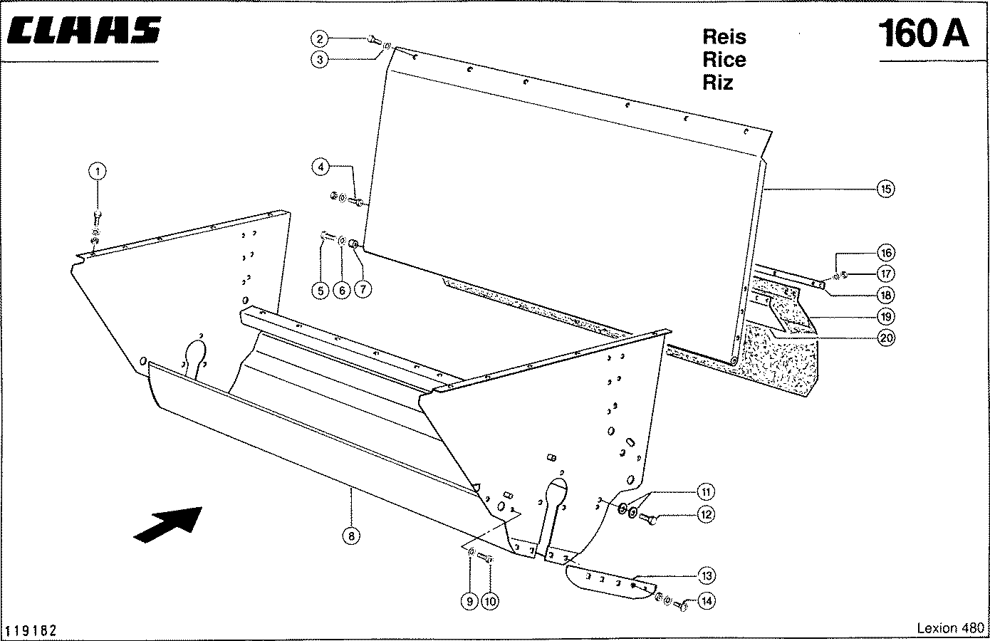 LEXION - REIS-STROHHAECKSLER; RUMPF, EINFALLBLEC