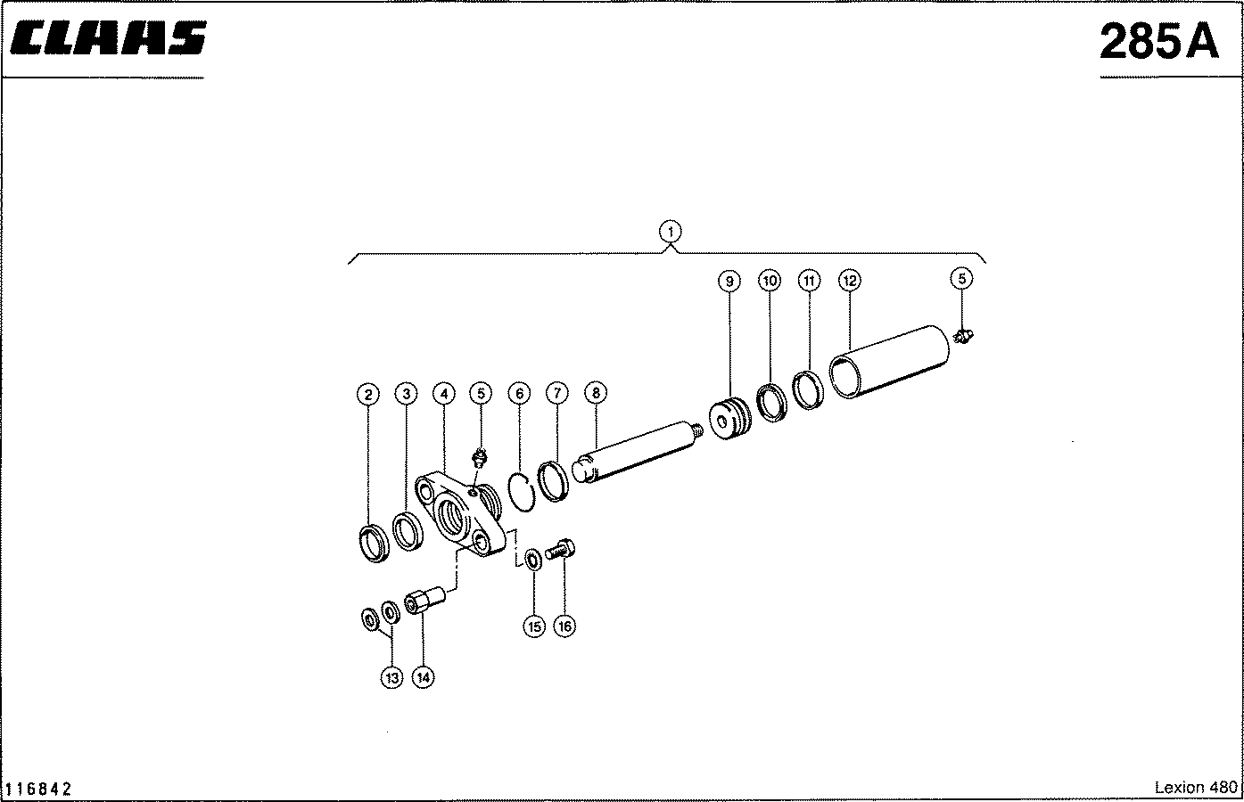 LEXION - HYDRAULIKZYLINDER; SCHNEIDWERKFEDER-VER