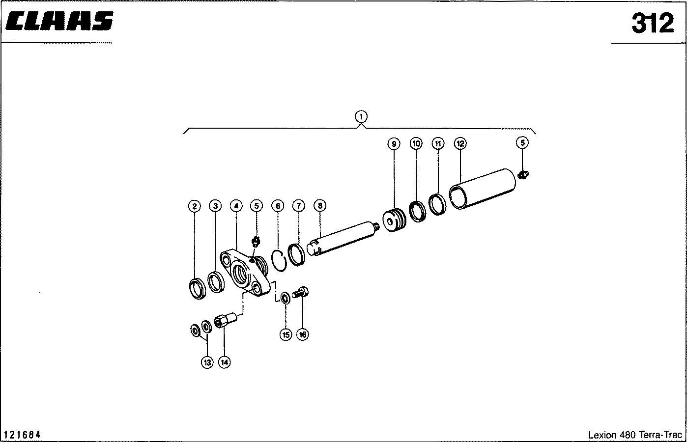 LEXION - HYDRAULIKZYLINDER; SCHNEIDWERKFEDER-VER