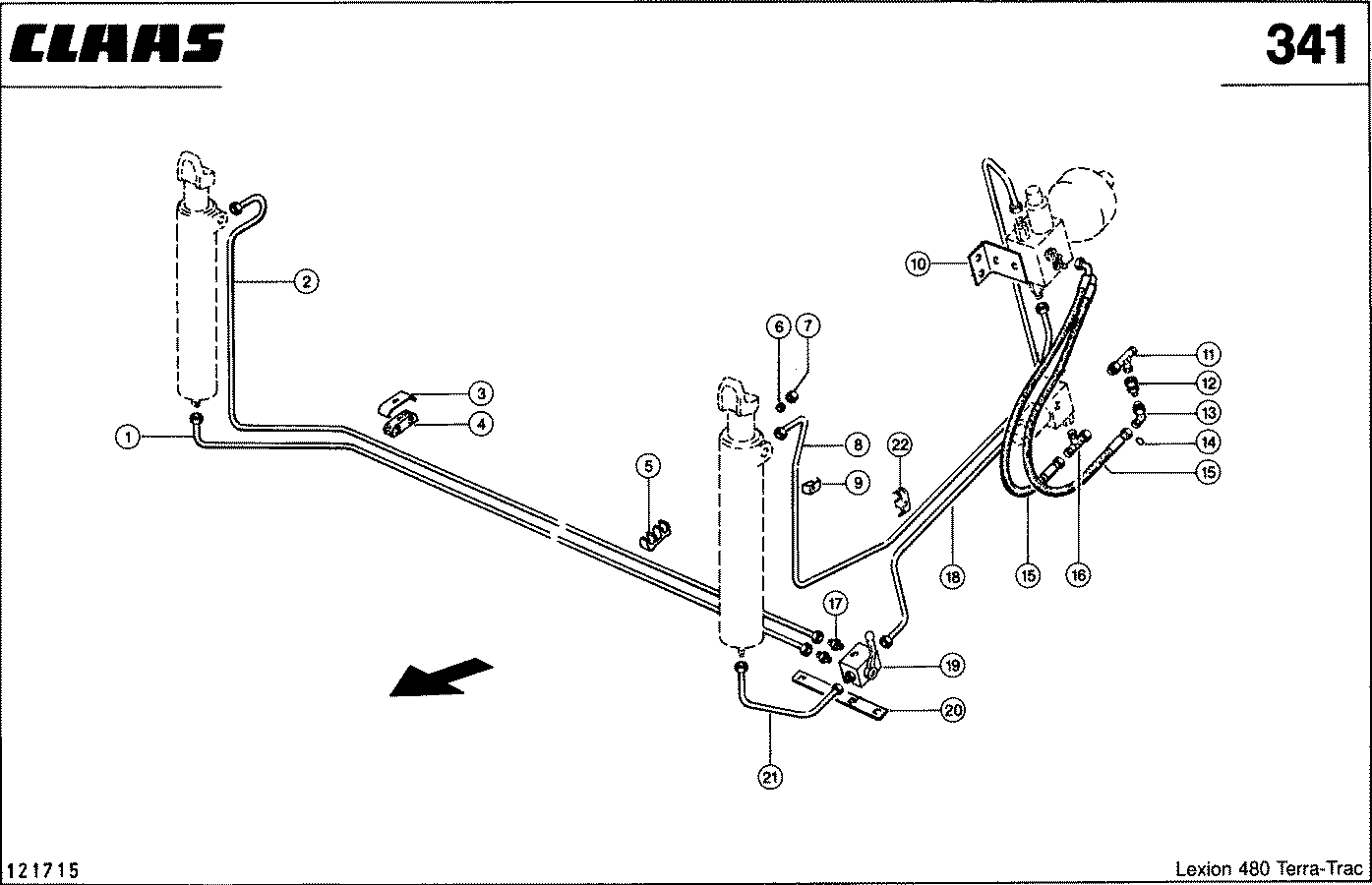 LEXION - HYDRAULIKLEITUNGEN; SCHNEIDWERK-QUERANP
