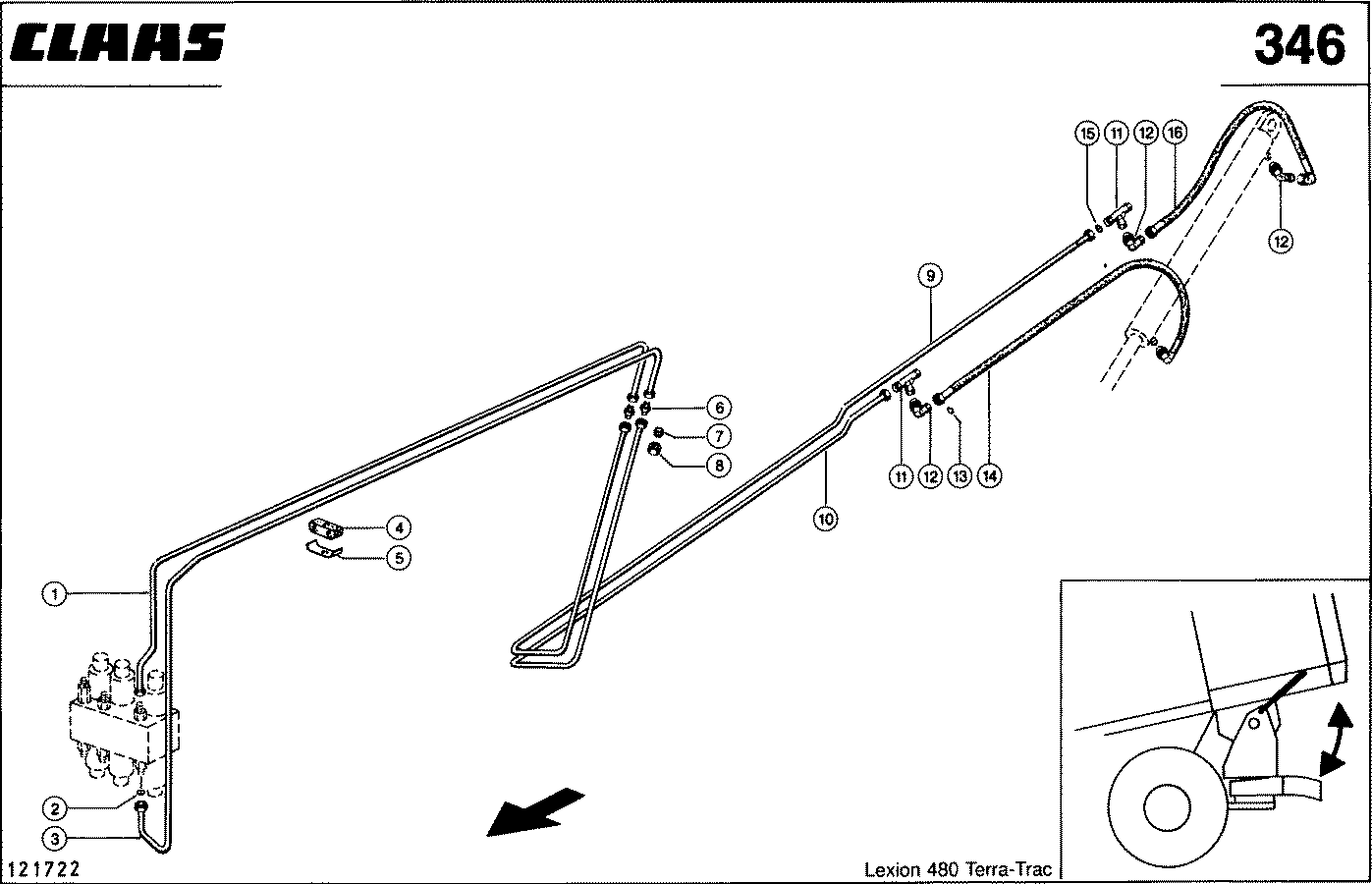 LEXION - HYDRAULIKLEITUNGEN; VERTEILGEBLAESE OBE