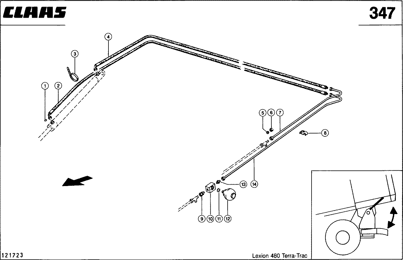 LEXION - HYDRAULIKLEITUNGEN; VERTEILGEBLAESE OBE