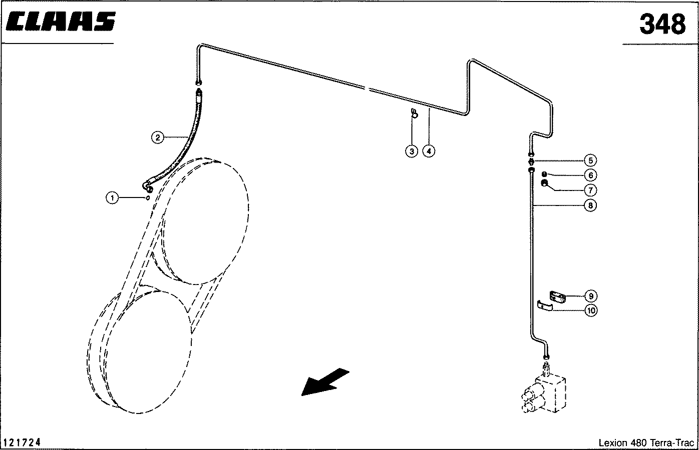 LEXION - HYDRAULIKLEITUNGEN; DRESCHTROMMEL-REGEL