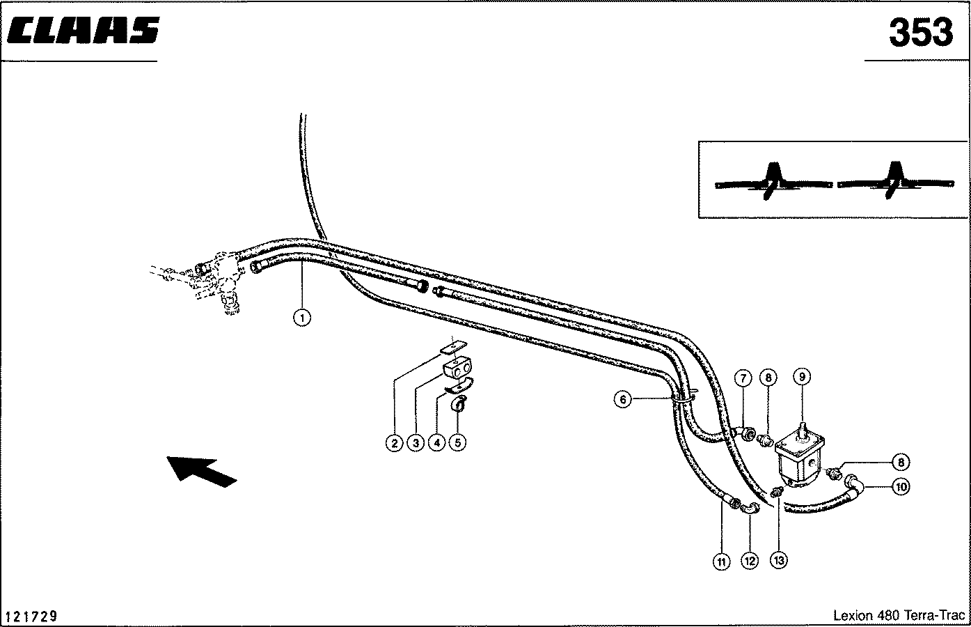 LEXION - HYDRAULIKLEITUNGEN; ANTRIEB FUER STROHV