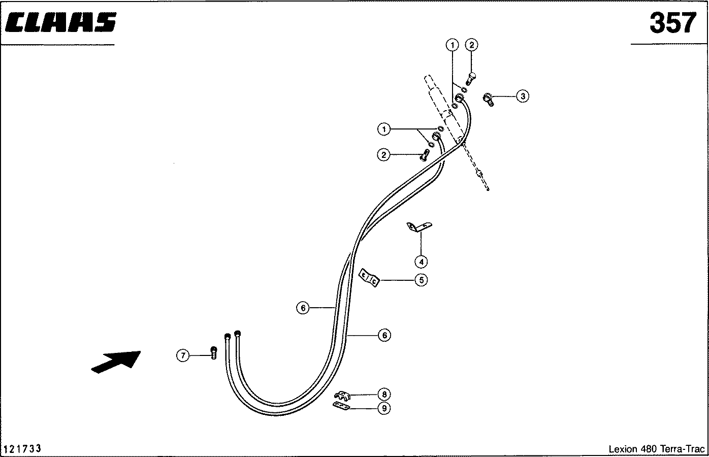 LEXION - HYDRAULIKLEITUNGEN; MOTOR-DREHZAHLVERST
