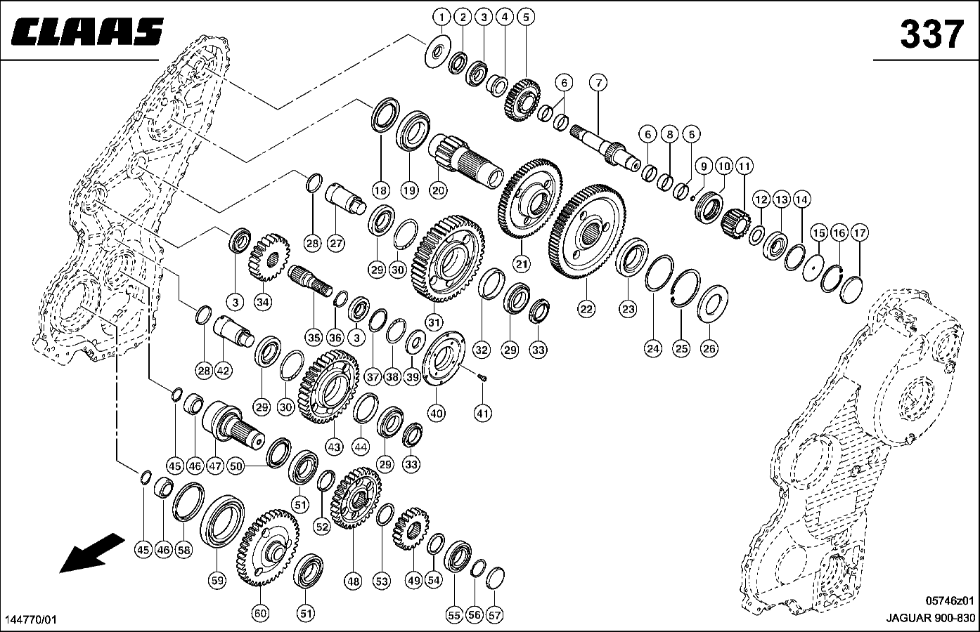 JAGUAR - VERTEILER- UND REVERSIERGETRIEBE