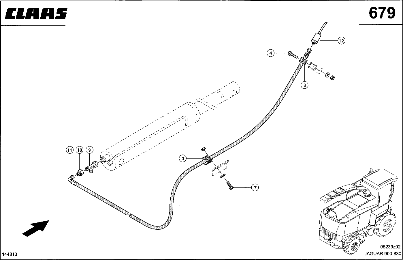 JAGUAR - HYDRAULIKLEITUNGEN, VORSATZ HEBEN/ SENKEN