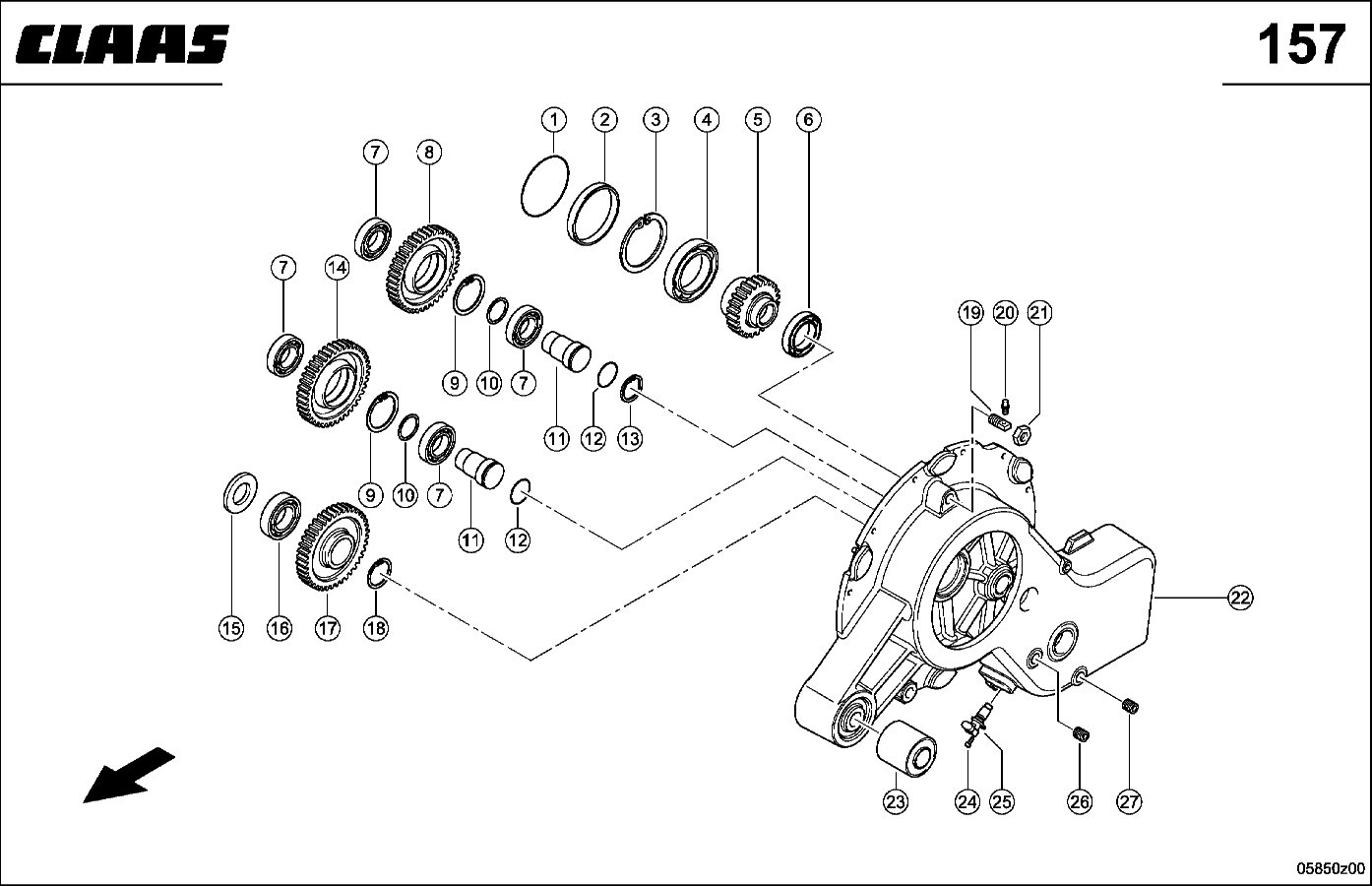 JAGUAR - VERTEILERGETRIEBE, OM 502 / 2X460 LA
