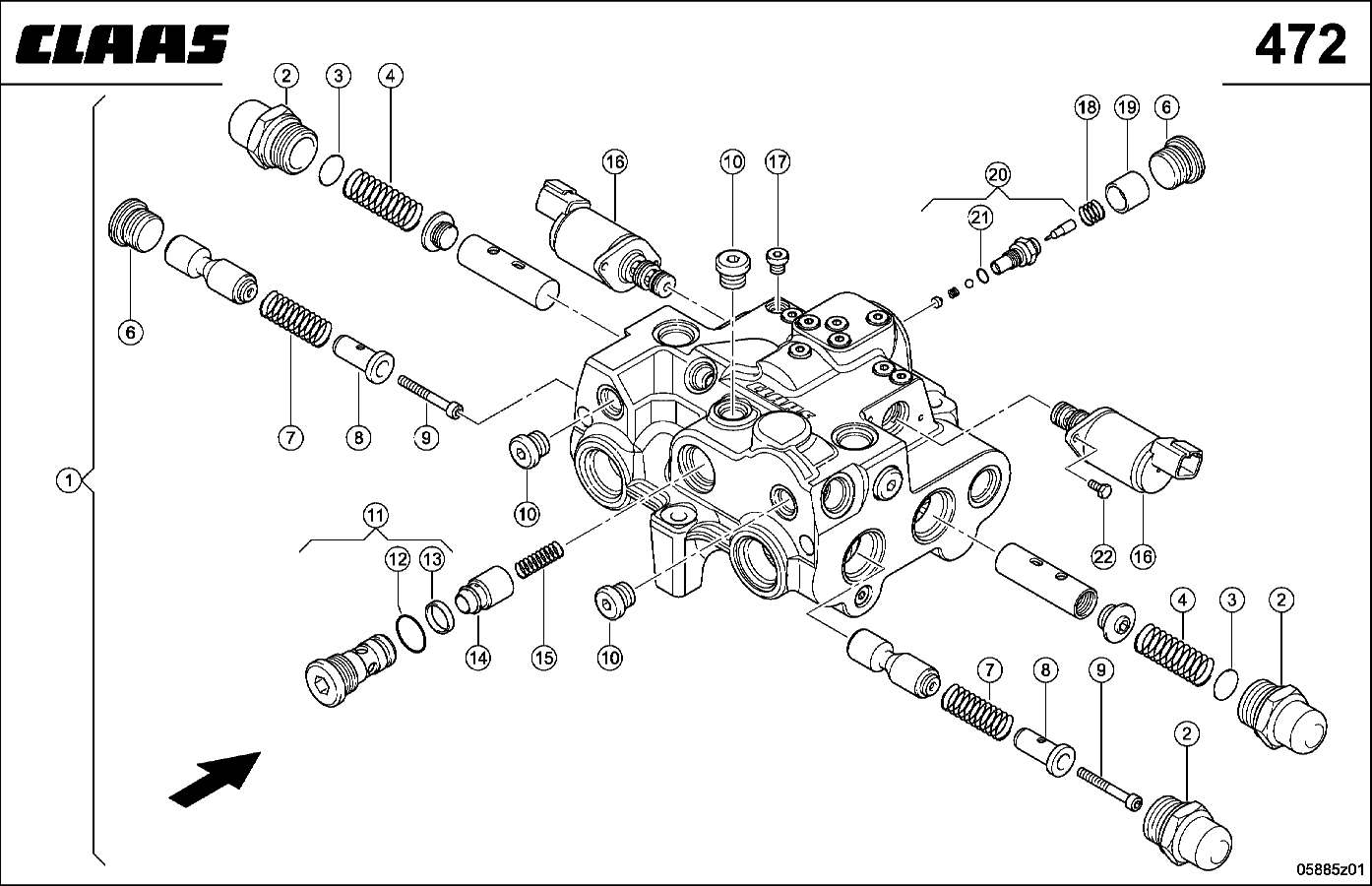 JAGUAR - VENTILBLOCK, VOSATZ HEBEN / SENKEN