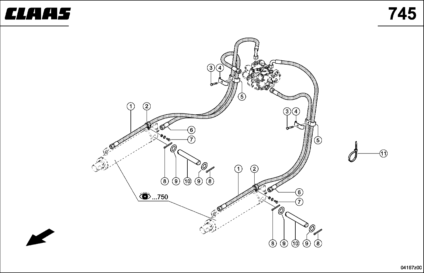 JAGUAR - HYDR.LTG., VORSATZ HEBEN / SENKEN