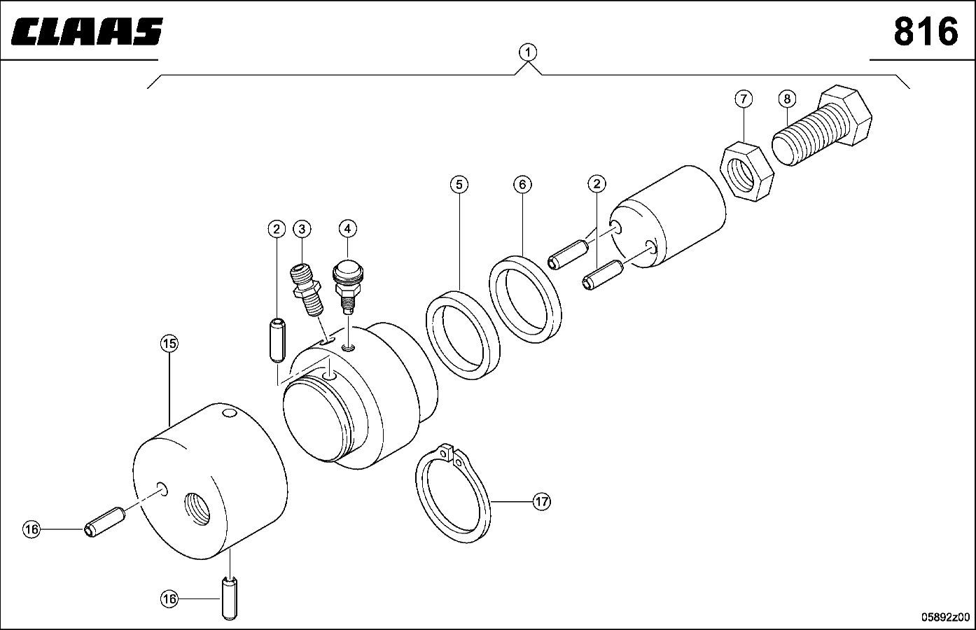 JAGUAR - HYDR.ZYLINDER, CC-SPALTVERSTELLUNG