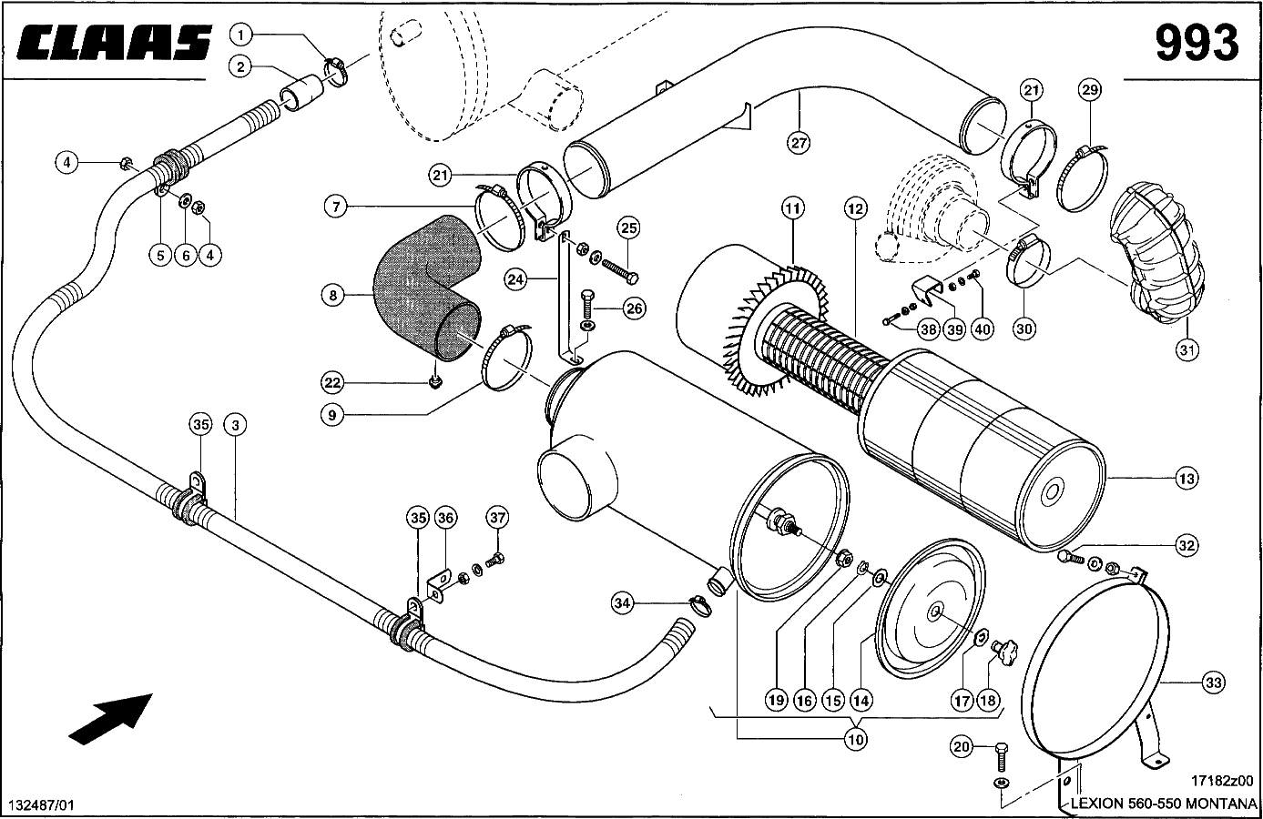 LEXION - MOTOR; LUFTFILTERANLAGE