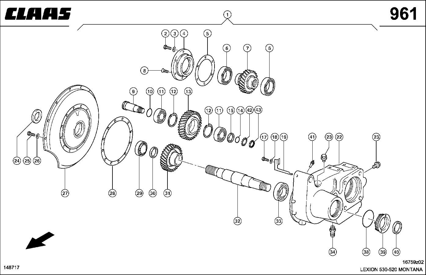 LEXION - MOTOR CAT C9; VERTEILERGETRIEBE