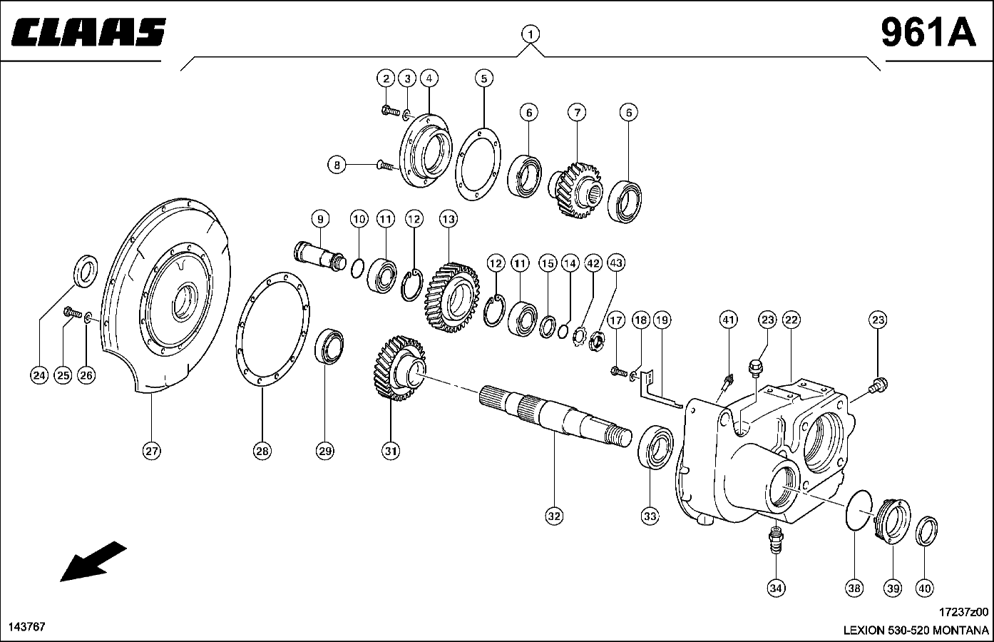 LEXION - MOTOR CAT C6.6; VERTEILERGETRIEBE