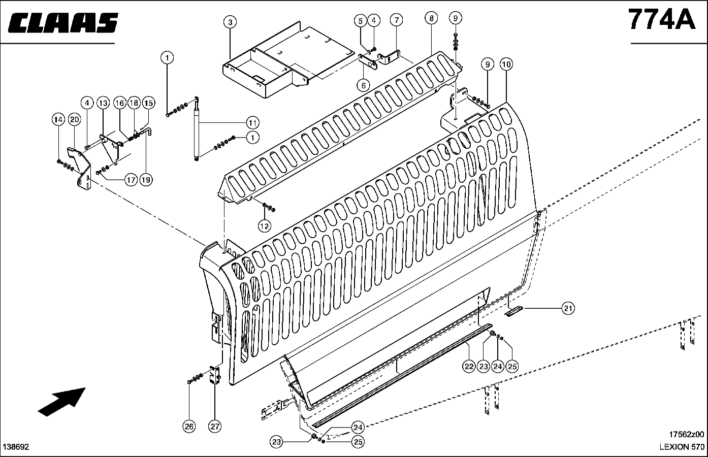 LEXION - VERKLEIDUNG; KUEHLERKORB