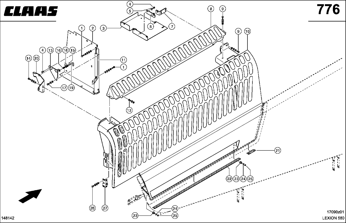 LEXION - VERKLEIDUNG; KUEHLERKORB