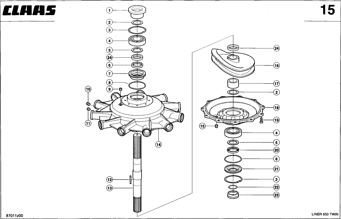 LINER - SCHWADGETRIEBE, HINTEN