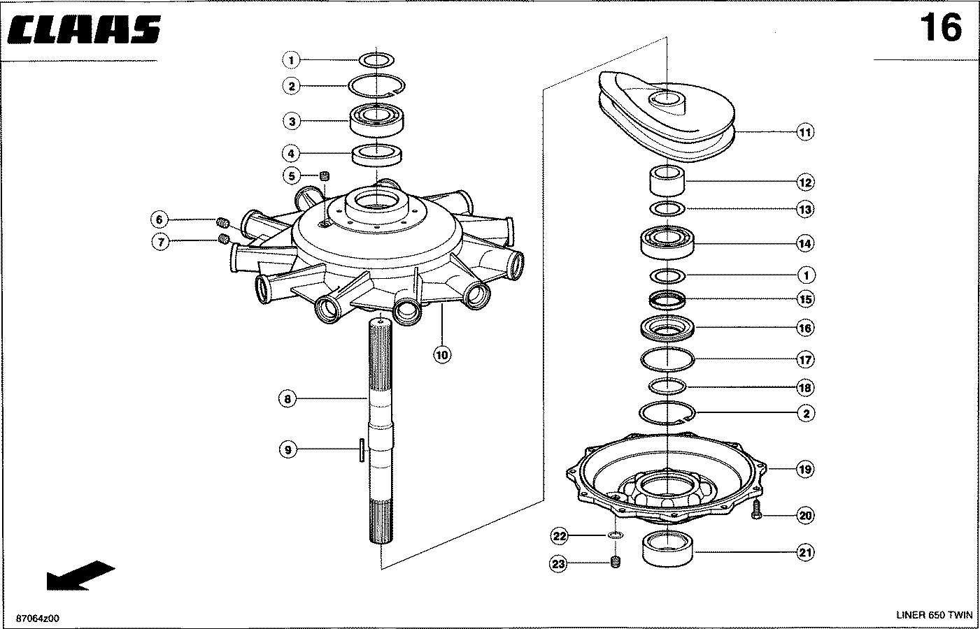 LINER - SCHWADGETRIEBE, HINTEN