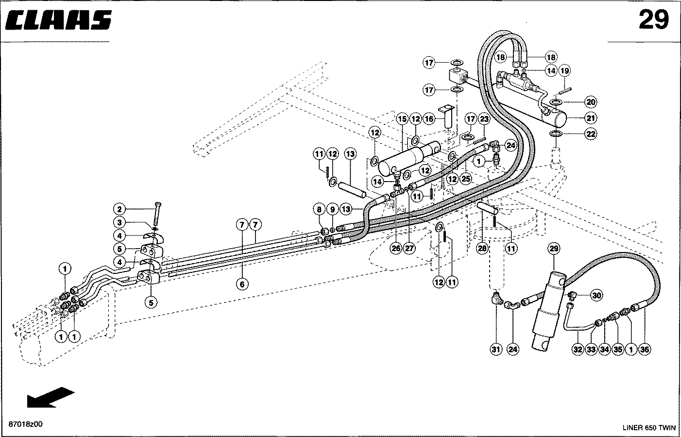 LINER - HYDRAULIK, HINTEN