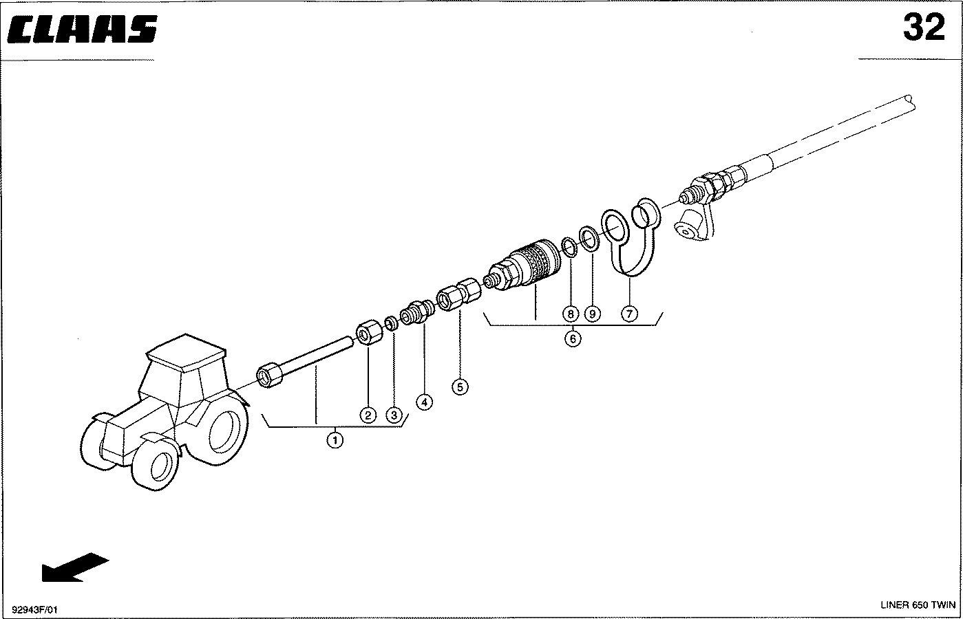 LINER - HYDRAULIKANSCHLUSS - GUS, 3-FACH