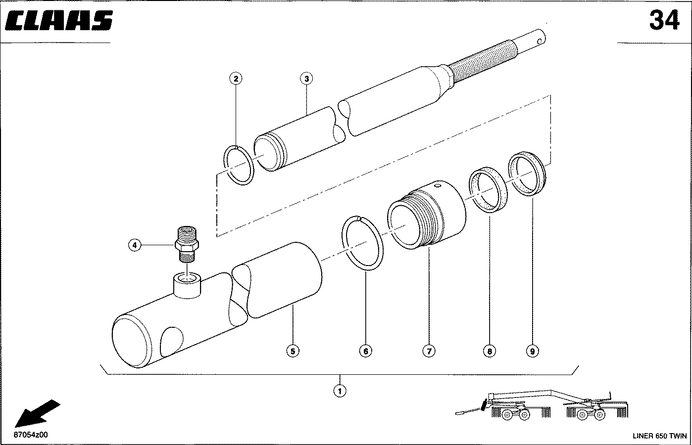LINER - HYDRAULIKZYLINDER - DEICHSEL